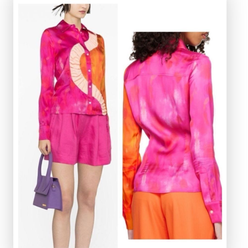 AHLUWALIA Kati Blouse in Pink and 
Orange Size 10 NWT $520